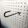 Gancho Triangular Extendido de Acero Inoxidable Negro de un Solo Agujero Gancho para Manzana Accesorios de Gancho para Tablero Ranurado para Estanterías de Supermercado