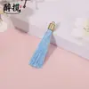 Colgante de borla con tapa redonda pesada, colgante de marcapáginas de poliéster, accesorios de moda nuevos para ropa DIY, venta al por mayor del fabricante