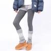 Calcetines de invierno de moda Fair Island, nuevos y a la moda, que combinan con todo, cálidos, con dobladillo y calcetines de punto de jacquard con botas de nieve.