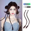 Seleção Premium Peruca de Tranças Boxeadora Y2K Hot Girl Tranças Duplas de Rabo de Cavalo Peruca de Tranças Twist Realista Natural com Mechas Aplique de Cabelo