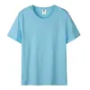 Camiseta de Algodão Puro com Gola Redonda 200g Feita Sob Medida Manga Curta Roupa de Trabalho com Logotipo Impresso Uniforme de Turma de Verão Camisa Cultural Publicitária Feita Sob Medida