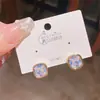 Nuevos Pendientes Cuadrados de Circonita Colección Simple 2025, Pendientes de Joyería Resistentes Elegantes de Gama Alta para Mujer