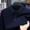 Suéter de punto con cuello para hombre transfronterizo, nuevo de otoño e invierno 2026, casual, engrosado, cálido, básico tipo polo para hombres de mediana edad