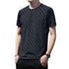 2025 Verano Nuevo B Camiseta de Manga Corta para Hombre Delgada Seda de Hielo Marca de Moda Camiseta de Media Manga para Hombre Top de Hielo para Hombre