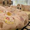 Nueva Funda de Edredón de Cuatro Piezas Sábanas de Crayon Shin-Chan para el Hogar Dormitorio de Niños Edredón Cama Habitación Estudiante Dibujos Animados