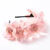 Acessórios de Cabeça Transfronteiriços Guirlanda Artificial Noiva Tela Grande Gaze Flor Faixa de Cabelo para Meninas Rolo de Cabelo Núcleo de Flor Faixa de Cabelo com Flor Acessórios de Cabelo para Performance
