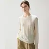 Suéter Básico de Cachemir de Punto Trenzado Hueco Simple para Mujer, Otoño/Invierno 2026, Cuello Redondo, Manga Larga, Holgado