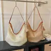 Bolso Nuevo Estilo 2026 Tejido de Paja, Bolso de Hombro o Axila Estilo Perezoso de Vacaciones, Bolso Tote Tejido de Playa para Viajes Diarios para Mujeres, En Stock