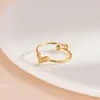 Anillo de Lujo Ligero Transfronterizo Incrustado de Diamantes, Anillo Abierto de Acero de Titanio, Joyería Moderna y Sencilla, Joyería de Diseño de Nicho de Alta Gama