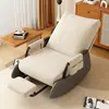 Silla de Ocio Estilo Nórdico Mecedora Sillón de Descanso Balcón Sofá Perezoso Cómodo Silla Individual Jardín Sala de Estar Dormitorio Silla para Siesta