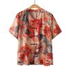 Cárdigan de verano 2024 para madres, traje de manga corta, camisa retro Guofeng para abuelas de mediana edad y mayores, ropa para ancianos