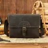 Bolso bandolera de cuero Crazy Horse vintage con correa de un solo hombro, bolso mensajero de cuero de moda para hombre