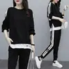 Traje deportivo casual estilo estación europea para mujer, otoño, nuevo, suelto, moda, talla grande, estilo western, reductor de edad, para llevar con amigas