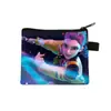 Grupo de Chicas Cazadoras de Demonios K-Pop Cartera Corta de Poliéster Diseño Simple Cartera con Estampado de Anime Portatarjetas para Monedas y Tarjetas Portátil