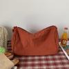 Bolso de tela suave plisado, bolso de mensajero para mujer, bolso de lona estilo japonés, bolso escolar para estudiantes, bolso de tela simple de gran capacidad, bolso de hombro de moda