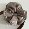 Scrunchie Grande de Tela Nueva Coreana con Empalme Hueco de Gama Alta, Diadema para el Cabello para Mujeres con un Toque de Lujo, Accesorio para Cola de Caballo