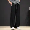 Pantalones deportivos rectos para hombre, pantalones casuales de otoño, nuevo estilo 2026, pantalones largos holgados, pantalones deportivos negros, pantalones para hombre estilo americano