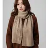 Bufanda de Lana de Alta Gama, Sencilla, de Moda y Versátil con Patrón de Cáñamo, Nuevo Protector de Cuello Exterior y Bufanda Cálida
