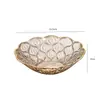 Set de Plástico Estilo Europeo Creativo Bol de Frutas Moderno Borde Dorado Bandeja para Sala de Estar Hogar Simple Bol de Frutas Moderno Sensación de Alta Gama