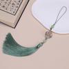 Franja com Tassel de Onda Estilo Palaciano Artesanato DIY Feito à Mão Broche Hanfu com Tassel Pingente de Leque Acessórios para Penteado