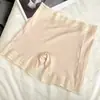 Shorts de Segurança Anti-Exposição Modal Sensação de Pele Zero Boxer Briefs para Mulheres Duas em Um Virilha Antibacteriana Calças Camada de Base de Quatro Cantos Branco