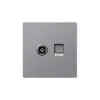 Enchufe Inglés Ultra-delgado de 13A Enchufe Universal de Tres Agujeros para Comercio Exterior Interruptor de Pared Enchufe Oculto Doméstico de Una Apertura Doble Control Monoconexión