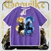 Camiseta de Manga Corta de Algodón Puro con Cuello Redondo para Niños y Niñas, Estilo Holgado, Delta Force Red Wolf Weilong Verano
