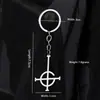 Moda europea y americana nuevo llavero de coche personalizado con forma de fantasma de metal tridimensional y forma de cruz de fantasma colgante de regalo