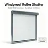 Pantalla de cremallera resistente al viento de aleación de aluminio para protección solar y contra el polvo en exteriores