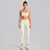 Conjunto de ropa deportiva transfronterizo con hermoso sujetador deportivo de cuello halter en la espalda, conjunto de yoga de secado rápido para correr al aire libre, ciclismo y Pilates