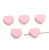Contas de Acrílico Imitação de Jade Cor Sólida Furo Grande Coração Contas Soltas Artesanal DIY Pulseira Colar Acessórios de Joias