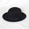 Sombrero de Hamburguesa Nuevo Sombrero de Copa Pequeño para Hombre Sombrero de Fieltro de Caballero Moda Europea y Americana Sombrero de Copa de Ala Pequeña