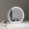 Espejo de maquillaje con luces LED, recargable, inteligente, espejo de escritorio grande con iluminación suplementaria, adecuado para dormitorios de estudiantes, espejo de tocador estilo ins