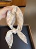 ¡Quédate con unos cuantos! ¡Exportación de calidad isleña! Pañuelo cuadrado de algodón y lino estilo japonés coreano, banda para el pelo, bufanda de seda artística fresca para mujer