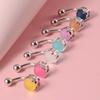 Comercio electrónico transfronterizo nuevo acero inoxidable cuatro garras color caramelo ojo de gato esmerilado piercing ombligo Amazon eBay AliExpress