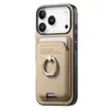 Adequado para Capa de Celular Apple 18Promax, Porta-Cartão Magnético, Suporte com Anel 17E, Porta-Cartão, Capa Protetora Iphone16