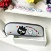Estuche de Lápices Lindo de Dibujos Animados de Alto Valor Estético, Forma Cilíndrica, Caja de Lápices de Gran Capacidad, Bolsa de Papelería para Estudiantes, Estuche de Lápices de PU con Cremallera