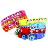 Collar Multicolor Estampado para Perro Perro Pequeño Gato Accesorios con Cascabel Collar Antiperdida Collar para Gato