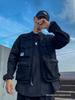 Chaleco sin mangas de tendencia estilo coreano, funcional, multibolsillos, estilo japonés, marca de streetwear, chaleco estilo callejero, chaqueta de trabajo para hombre