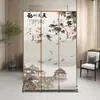 Divisória de parede dobrável estilo chinês para quartos de hotel, hall de entrada, sala de estar, apartamentos pequenos, simples e fácil de usar para decoração de casa