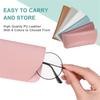 Bolsa de Almacenamiento Distintiva de Cuero Liso para Gafas Estuche Portátil a Prueba de Golpes para Gafas de Sol y Gafas de Lectura Anti-caída para Personas Mayores