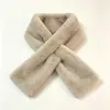 Bufanda de Invierno para Mujer Shawl de Felpa Imitación Lana de Conejo Cuello Falso Engrosado Bufanda de Felpa Gruesa Caliente para Mujer Moderna