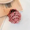 Pinza de garra de rosa a cuadros retro coreana pinza de tiburón flor de tela suave estilo perezoso pinza para moño para el cabello versátil