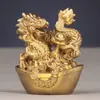 Yang Tong Ji Decoraciones para Oficina en Casa Signos del Zodíaco de Cobre Yuanbao de Cobre Signos del Zodíaco Mini Adornos de Yuanbao del Zodíaco