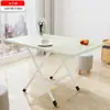 Mesa Dobrável Mesa de Jantar Doméstica Simples para Comer Pequena Mesa Retangular Pintada Mesa Portátil para Dormitório Exterior