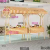 Puesto Plegable Móvil Cobertizo Exterior Soporte de Exhibición de Puesto Madera Maciza Carroza Promocional Mercado Nocturno Estante de Mercado Al Por Mayor