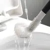 Escova de Vaso Sanitário para Uso Doméstico, Sem Cantos Mortos, Escova de Limpeza para Banheiro, Escova de Vaso Sanitário de Silicone Montada na Parede, Escova de Vaso Sanitário Golf Ferramenta Mágica