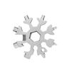 Venta al por mayor del fabricante Llave de copo de nieve Mini destornillador Hexagonal interior Octagonal Portátil Tarjeta de herramienta de copo de nieve 19 en 1