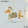 Nuevo Colgante de Plástico con Purpurina Dorada Personajes de Dibujos Animados Decoración para Árbol de Navidad Ventana