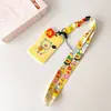 Patito molesto pato molesto caricatura conjunto de insignias de estudiante cuerda larga para colgar en el cuello tarjeta de pase Yangcheng tarjeta de acceso anti-pérdida Bada